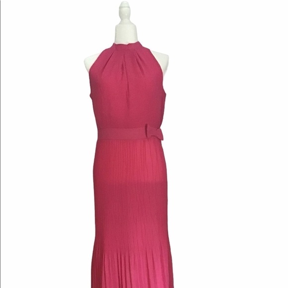 Sara Corsi Halter Style Pleated Maxi Dress Made in Italy NWT - Picture 1 of 10